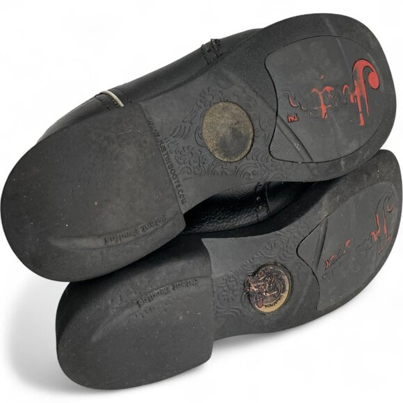 Justin Leather Turquoise Black Roper Western Cowgirl Cowboy Boots Women's 8.5 B - Picture 13 of 13